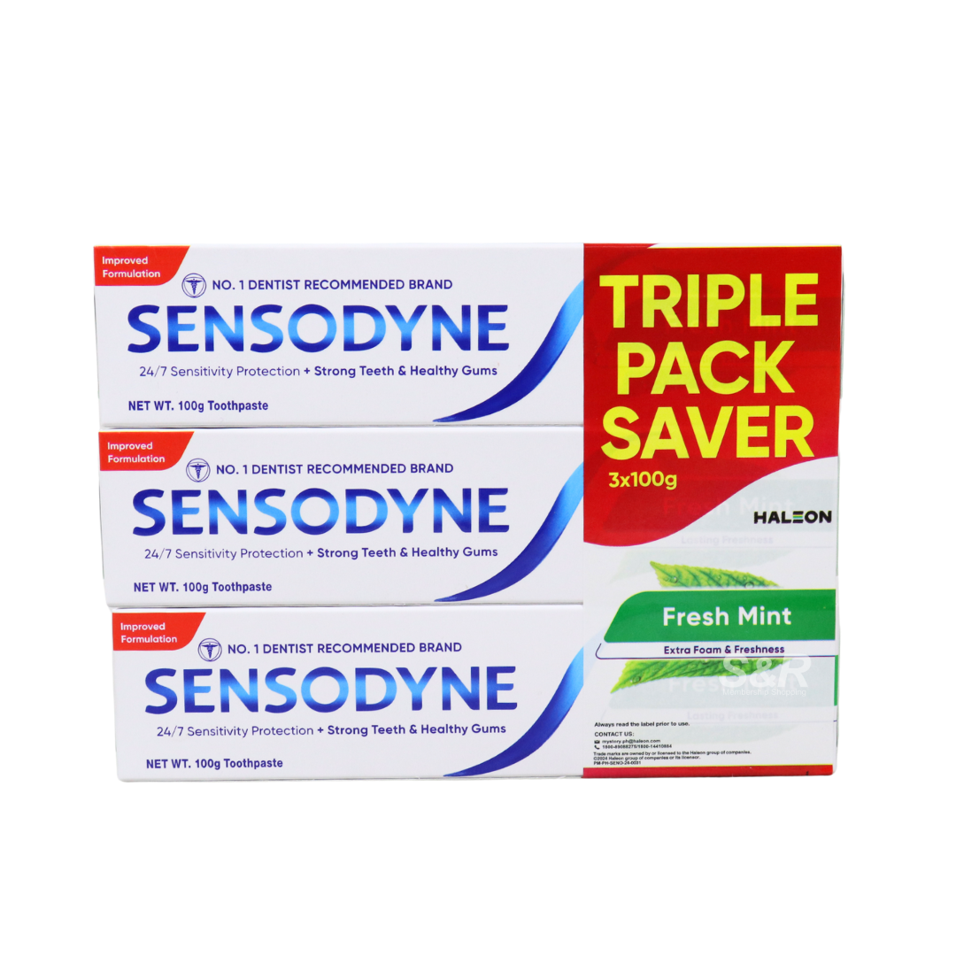 Sensodyne Fresh Mint Toothpaste Triple Pack Saver